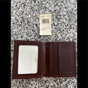 Great Xmas Gift!!  Authentic NWT Coach Brown Slim Fold ID Wallet